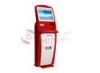 Red Floor Standing Kiosk Information System with EPP QR Barcode Reader