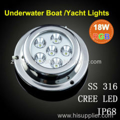 led underwater boat light for marine boat and yacht 6*3w