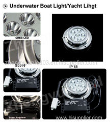 led underwater boat light for marine boat and yacht 6*3w