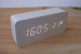 wood clock LED diaplay energy-saving sound control function time date and temperature displaying