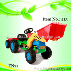 Plastic ride on car trailer pedal car kids 413