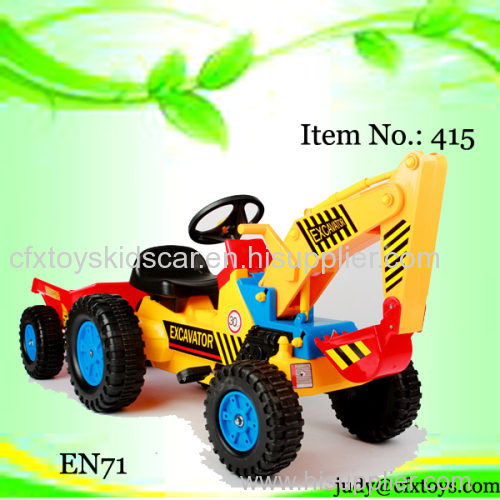 Kid Car Pedal Excavator with Trailer 415