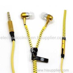 portable in-ear zipper earphone