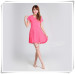 Apparel & Fashion Skirts & Dresses Summer Dress Bamboo Fiber Rayon Pleated O Neck Short Sleeves