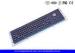 66 Keys Black Metal Keyboard Aluminum Alloy Back Panel With Optical Trackball