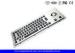 Silver Grey Illuminated Metal Keyboard Dust-Proof With 65 LED Individually-Lit Keys