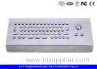 Brushed Stainless Steel USB Interface Industrial Keyboard WithTrackball