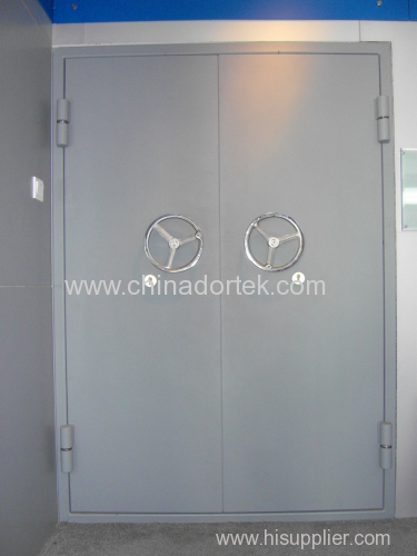 double leaves steel structured blast resistant doors