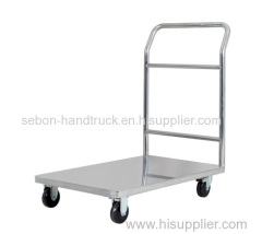 Industrial platform hand truck with wheels