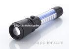 Silver LED Zoom Flashlight with 6 mode switch , Aluminum Rechargeable Led torch