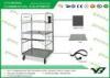 Zinc Plated Foldable Warehouse Trolley Security Roll Containers with Metal Wires