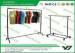 Single Pole Movable Metal Garment Rack With 4 Wheels For Clothes Store