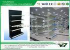 Black Pegboard Panel Supermarket Display Shelving , retail gondola display