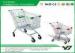 Easy moving Chrome Supermarket Shopping Trolley Carts With Safety Belt