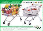 Four Wheeled High Capacity Supermarket Shopping Trolley , retail shopping carts