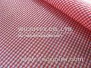 Good Quality Cotton Nylon Fabric / Spandex Check Fabric Plain Weave Red / White