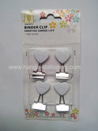 creative heart shape binder clip 