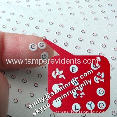 round warranty screw stickers