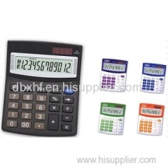 12 Digits Solar Power Colorful Calculator