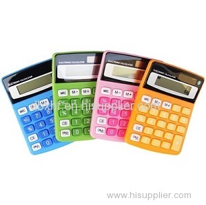 8 Digits Colorful Dual Power Promotional & Desktop Calculator