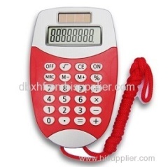 8 Digits Dual Power Colorful Mini Promotional Calculator with Lanyard