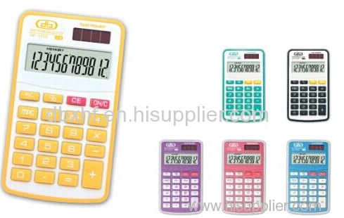 12 Digits Colorful Dual Power Promotional & Desktop Calculator