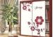 Beautiful Pink / Purple Flower Wardrobe Sliding Door , Carved 9mm UV MDF Board