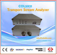 Digital tv signal transport stream analyzer with USB port