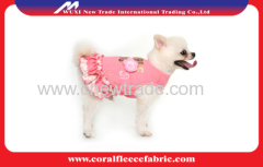 Pink Knitted Denim Cute Pet Clothes for Princess Girl Dog