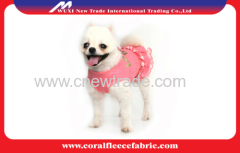 Pink Knitted Denim Cute Pet Clothes for Princess Girl Dog