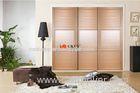 Professional Bedroom Armoire Sliding Louver Door , 15mm Laminated MDF UV Board