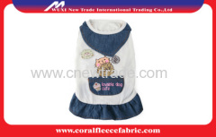 2015 Pink and Blue Baby Dog Scarf Skirt dog T-shirt for spring