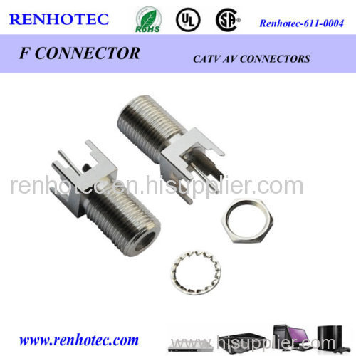 RF connector straight f compression jack