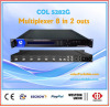 DVB multiplexer 8 in 2 with ip out