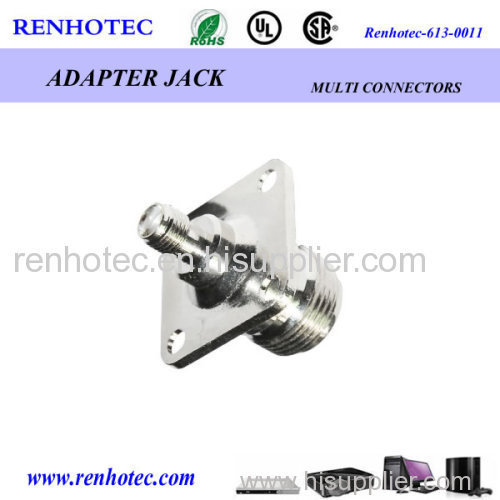 SMA to N female flange adapter RF connector