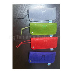 Polyester Felt Eyeglass Case with Printed Logo
