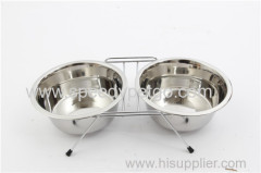 High Quality 14OZ Pet Stainless Steel Double bowl