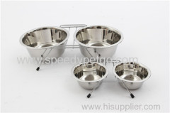 High Quality 14OZ Pet Stainless Steel Double bowl