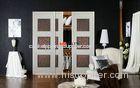 Automatic Laminated MDF / HDF Wooden Leather Sliding Door With Caster Wheel / Roller