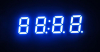 7 segment LED display 0.4&quot; four digit blue color for clock display