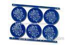 Blue 6pcs Round CNC Double Sided PCB Board FR4 2 layers Print Circuit Board