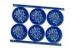 Blue 6pcs Round CNC Double Sided PCB Board FR4 2 layers Print Circuit Board