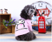 2015 hot sell Pink Cotton dog T-shirt for spring and summer