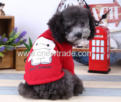 New style red pet T-shirt with 100% cotton for small dog