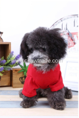 New style red pet T-shirt with 100% cotton for small dog