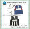 Polo shirt soft PVC keychain with metal coin holder for travel souvenir