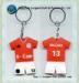 Sports coin holder Soft PVC Keychain / Jersey Key chain for football Fans