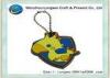 2D bird tag pattern soft PVC keychain/rubber keychain as customized decoration