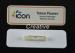 Customized Gloss Varnish White Magnetic Plastic Name Badges With Pin