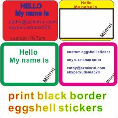 the largest professional manufacturer factory wholesale blank eggshell stickers colorful border